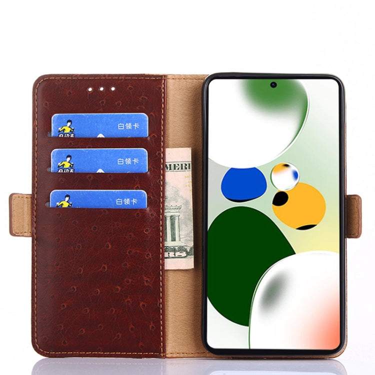 For Xiaomi Poco X5 Pro / Redmi Note 12 Pro Speed Ostrich Texture Flip Leather Phone Case