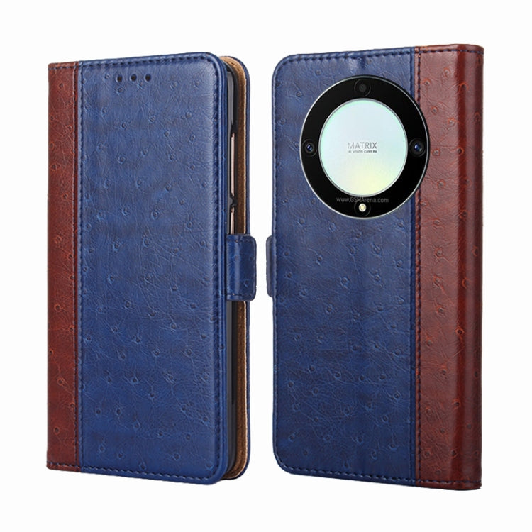 For Honor X9a 5G Ostrich Texture Flip Leather Phone Case