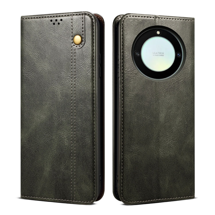 For Honor X40 Oil Wax Crazy Horse Texture Leather Phone Case