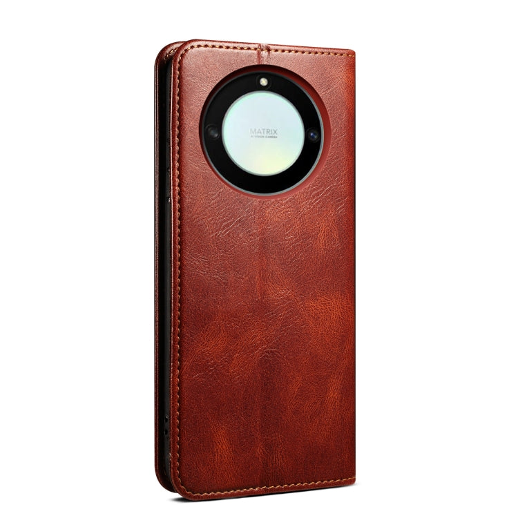 For Honor X40 Oil Wax Crazy Horse Texture Leather Phone Case