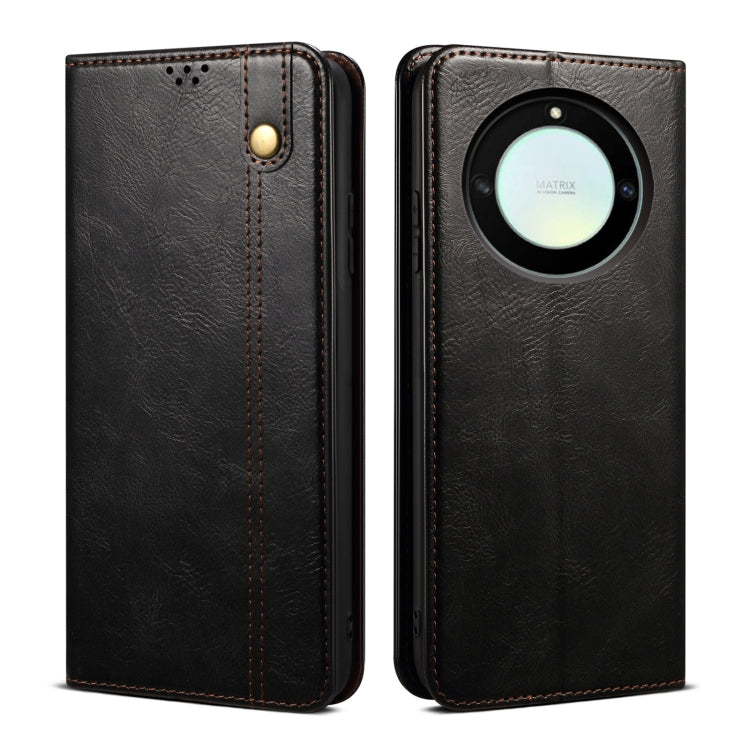 For Honor X40 Oil Wax Crazy Horse Texture Leather Phone Case