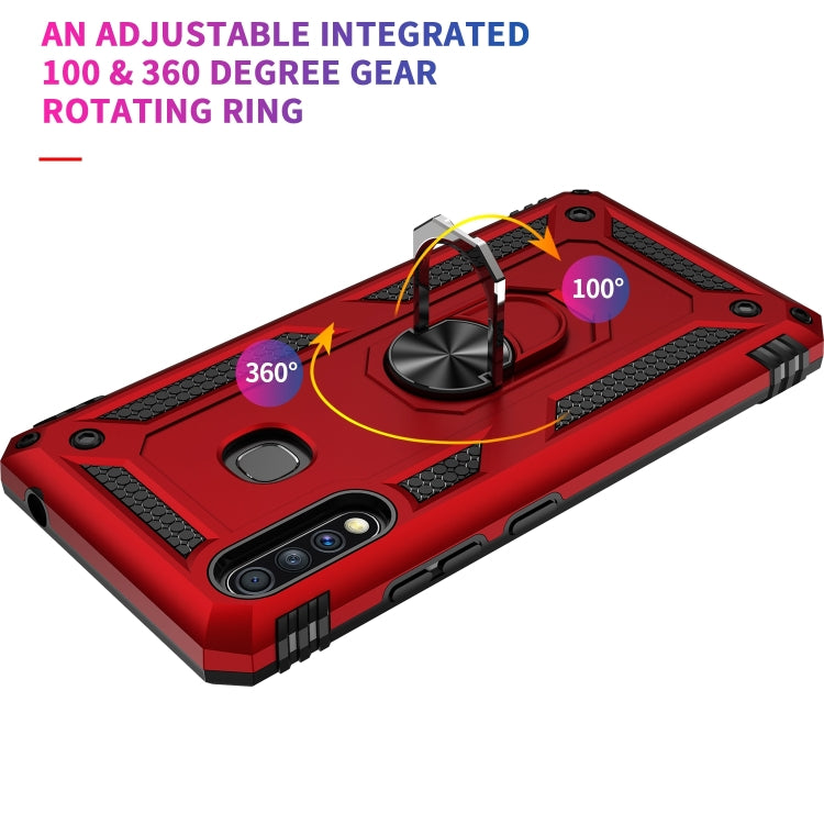 For Galaxy A70e Shockproof TPU + PC Protective Case with 360 Degree Rotating Holder