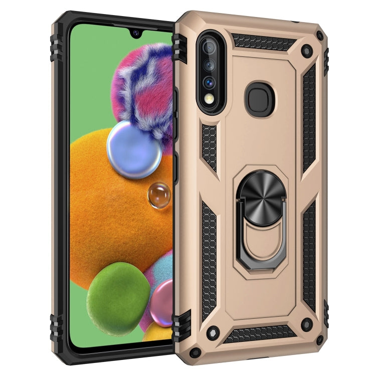 For Galaxy A70e Shockproof TPU + PC Protective Case with 360 Degree Rotating Holder