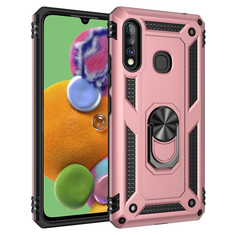 For Galaxy A70e Shockproof TPU + PC Protective Case with 360 Degree Rotating Holder