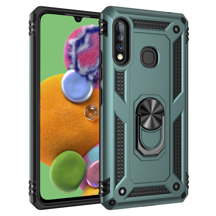 For Galaxy A70e Shockproof TPU + PC Protective Case with 360 Degree Rotating Holder