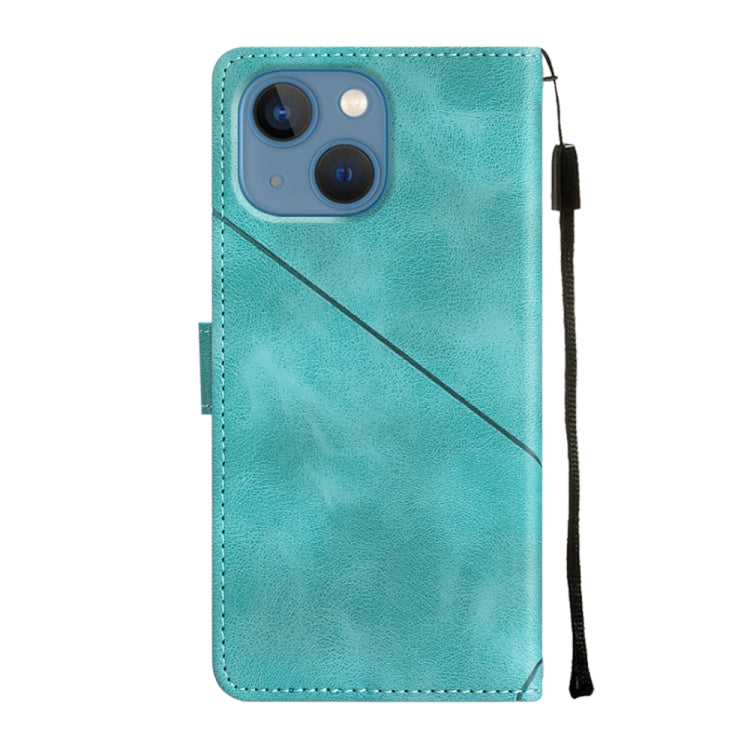 For iPhone 14 Skin-feel Embossed Leather Phone Case