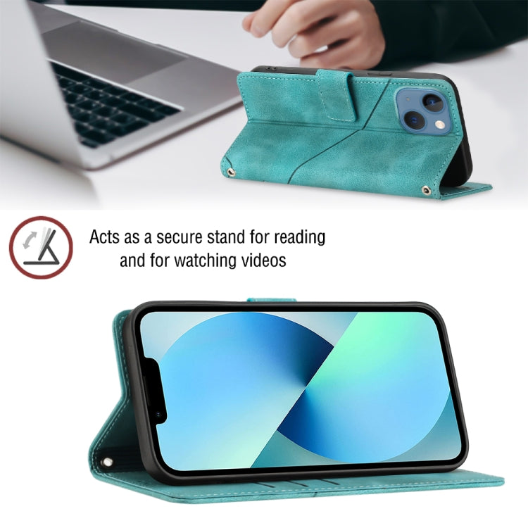 For iPhone 14 Skin-feel Embossed Leather Phone Case