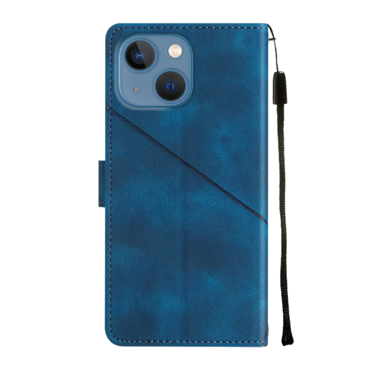 For iPhone 14 Skin-feel Embossed Leather Phone Case