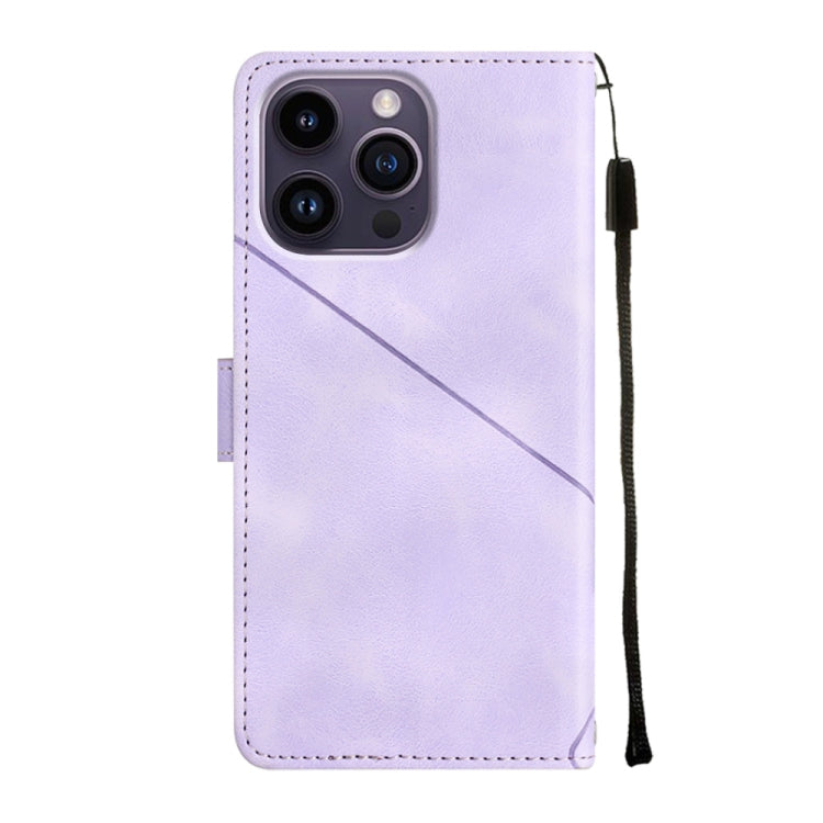 For iPhone 14 Pro Skin-feel Embossed Leather Phone Case