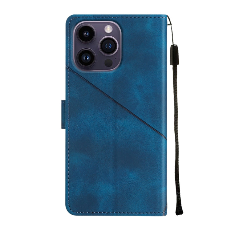 For iPhone 14 Pro Skin-feel Embossed Leather Phone Case