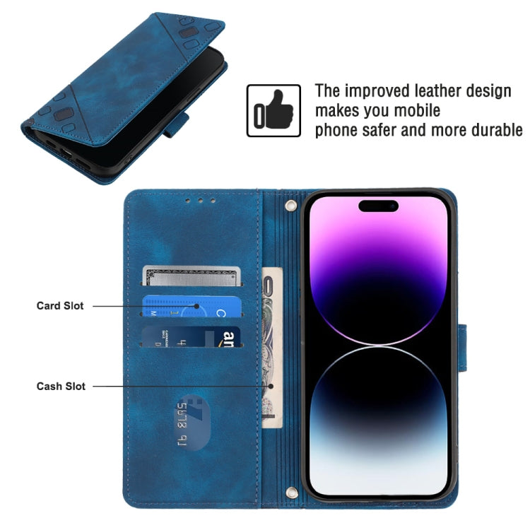 For iPhone 14 Pro Skin-feel Embossed Leather Phone Case