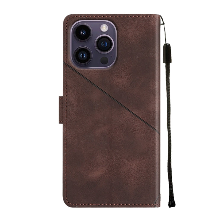For iPhone 14 Pro Skin-feel Embossed Leather Phone Case