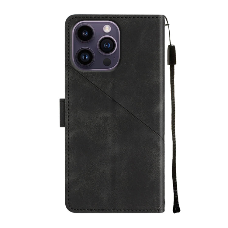 For iPhone 14 Pro Skin-feel Embossed Leather Phone Case