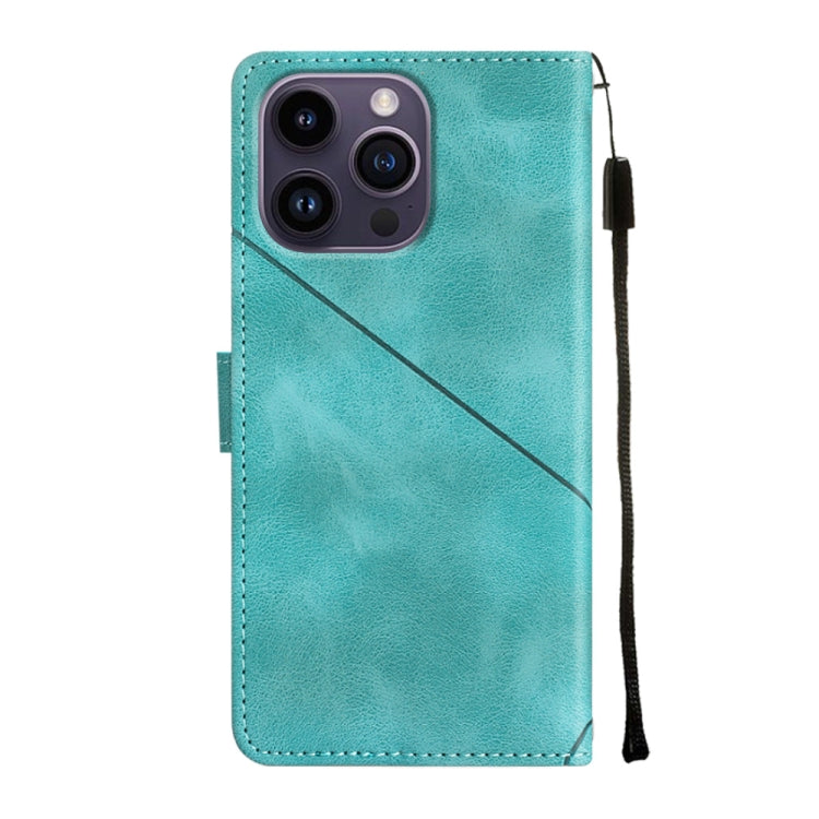 For iPhone 14 Pro Max Skin-feel Embossed Leather Phone Case