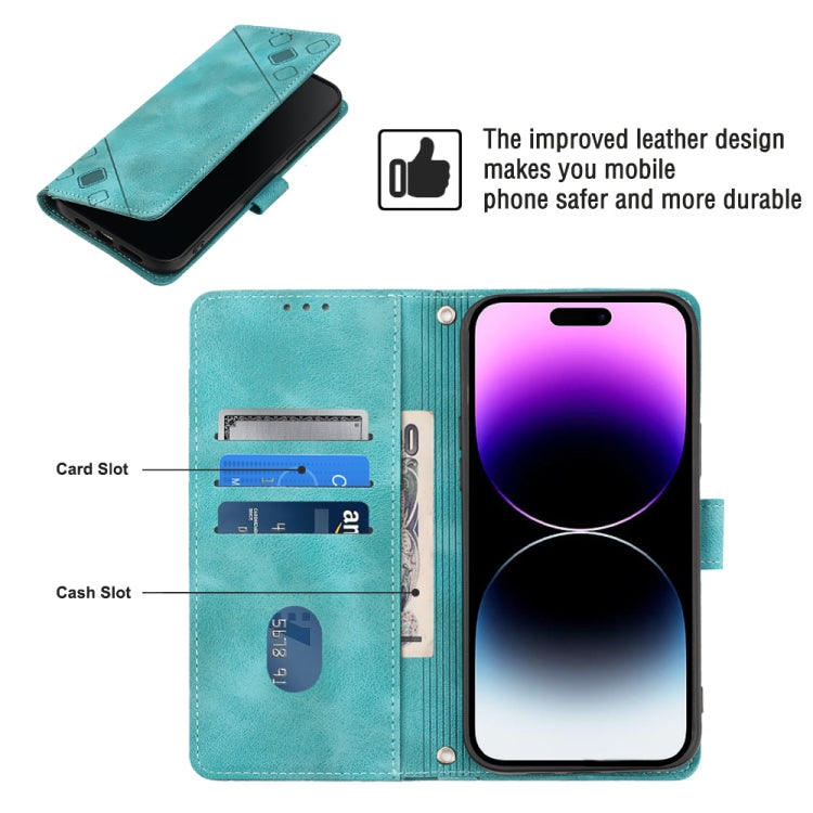 For iPhone 14 Pro Max Skin-feel Embossed Leather Phone Case