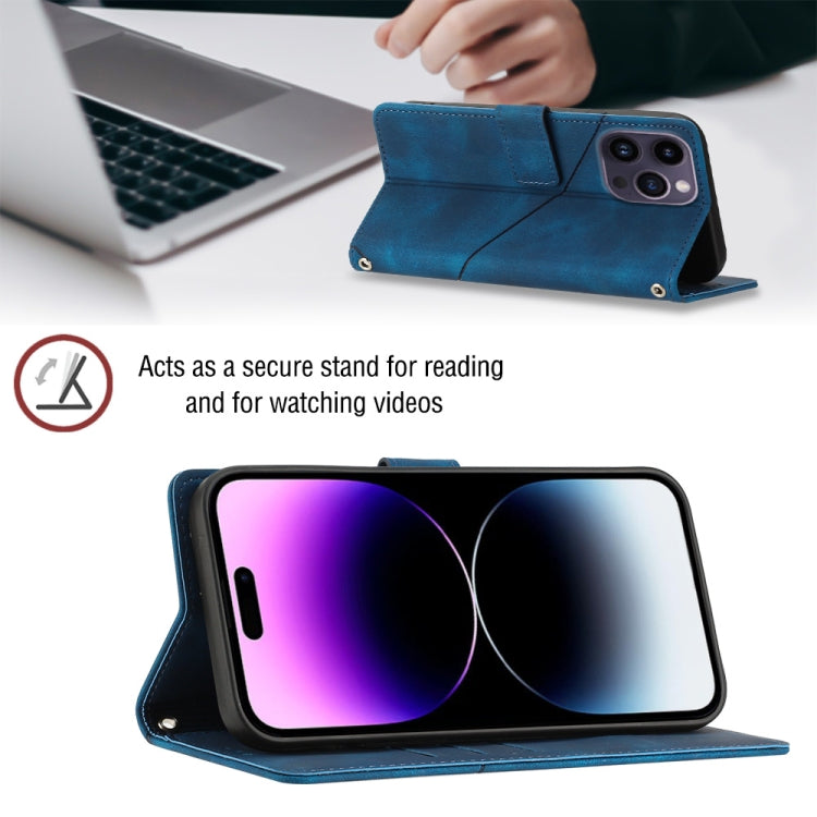 For iPhone 14 Pro Max Skin-feel Embossed Leather Phone Case