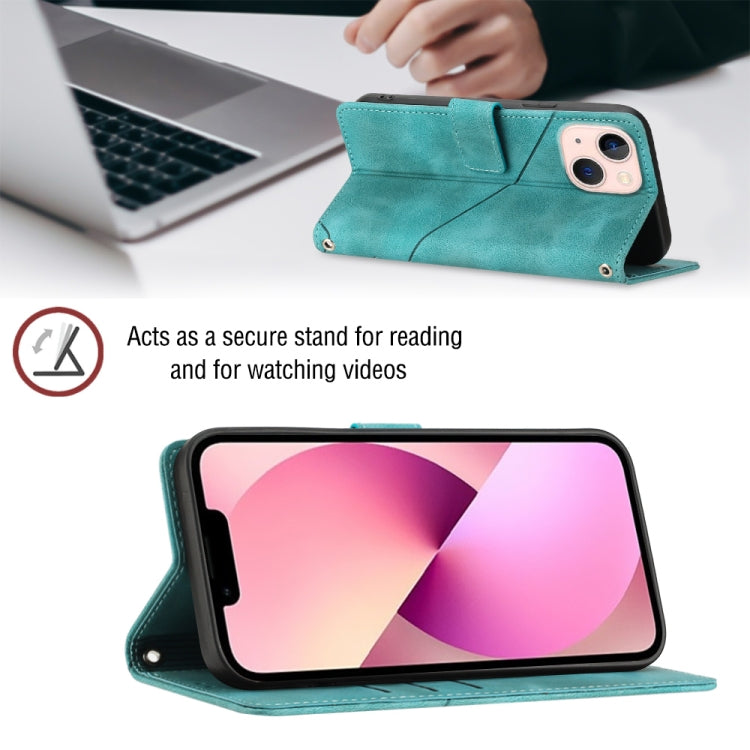 For iPhone 13 mini Skin-feel Embossed Leather Phone Case