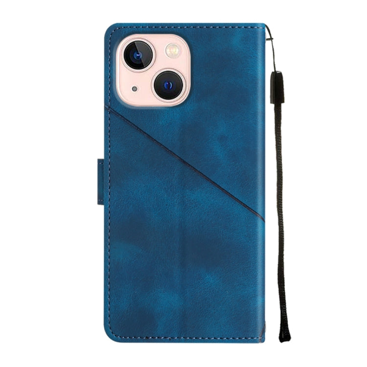 For iPhone 13 Skin-feel Embossed Leather Phone Case