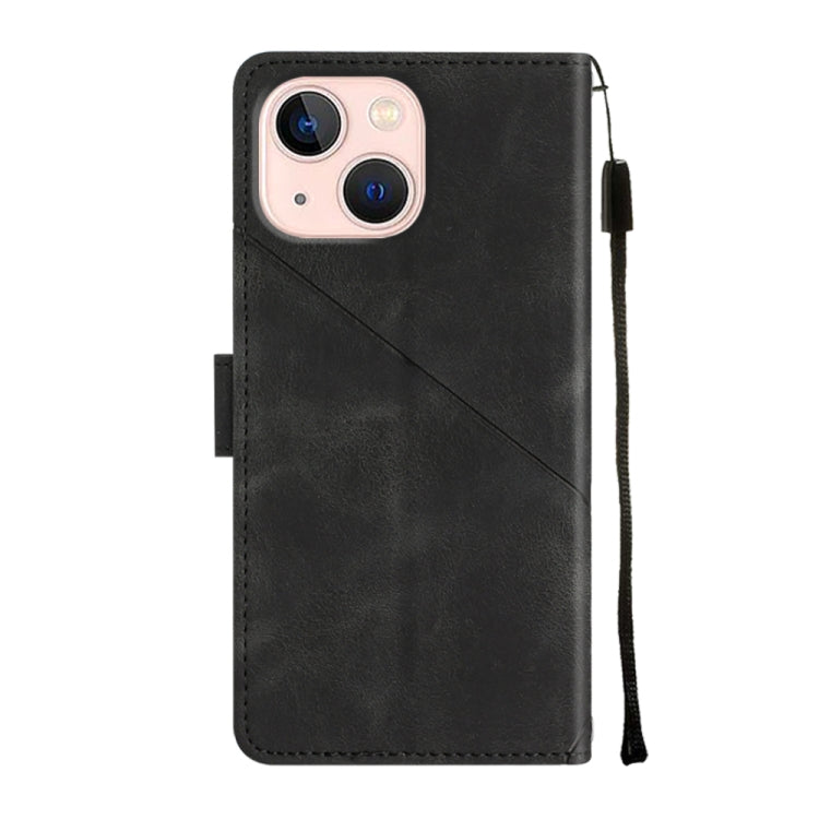 For iPhone 13 Skin-feel Embossed Leather Phone Case