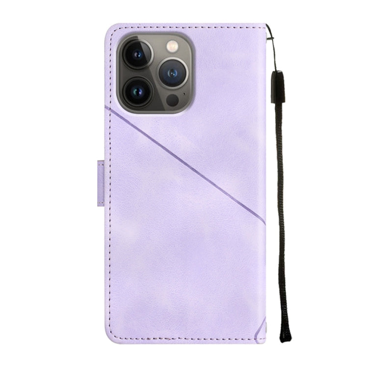 For iPhone 13 Pro Skin-feel Embossed Leather Phone Case