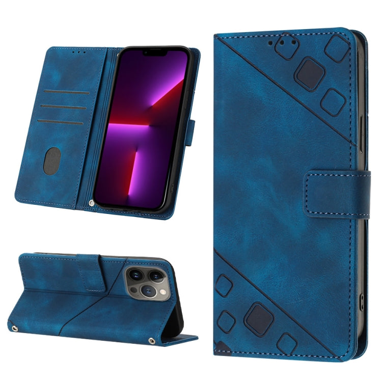 For iPhone 13 Pro Skin-feel Embossed Leather Phone Case