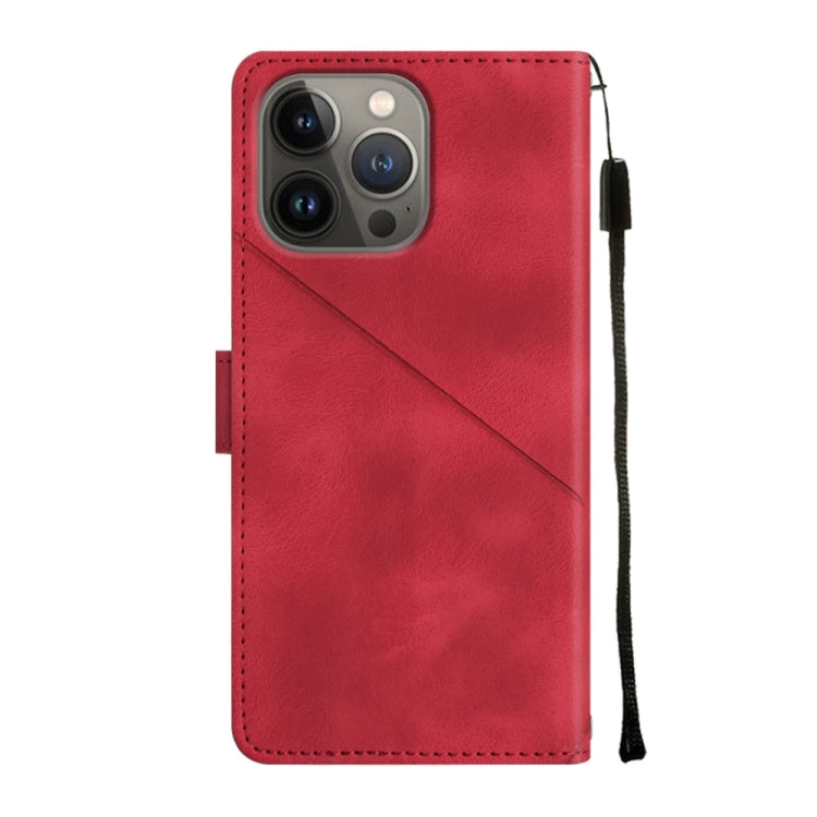 For iPhone 13 Pro Skin-feel Embossed Leather Phone Case