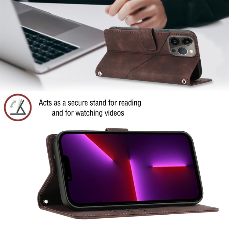For iPhone 13 Pro Skin-feel Embossed Leather Phone Case