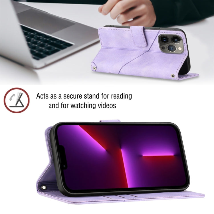 For iPhone 13 Pro Max Skin-feel Embossed Leather Phone Case