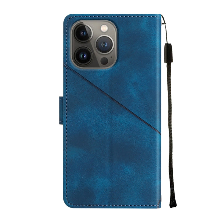 For iPhone 13 Pro Max Skin-feel Embossed Leather Phone Case