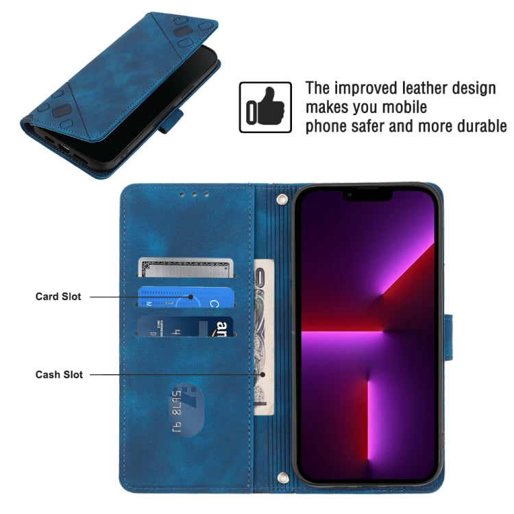 For iPhone 13 Pro Max Skin-feel Embossed Leather Phone Case