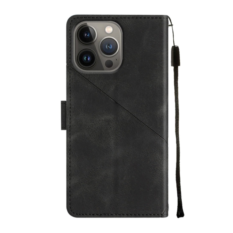 For iPhone 13 Pro Max Skin-feel Embossed Leather Phone Case
