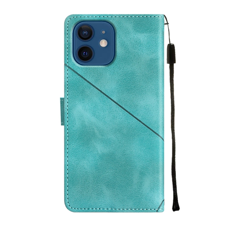 For iPhone 12 / 12 Pro Skin-feel Embossed Leather Phone Case