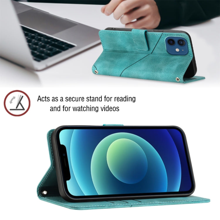 For iPhone 12 / 12 Pro Skin-feel Embossed Leather Phone Case