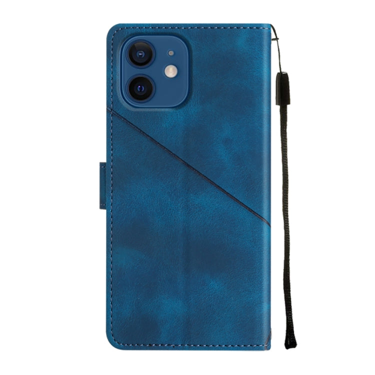 For iPhone 12 / 12 Pro Skin-feel Embossed Leather Phone Case