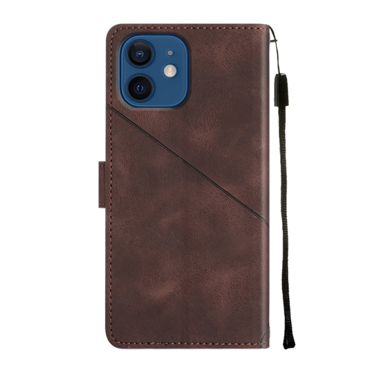 For iPhone 12 / 12 Pro Skin-feel Embossed Leather Phone Case