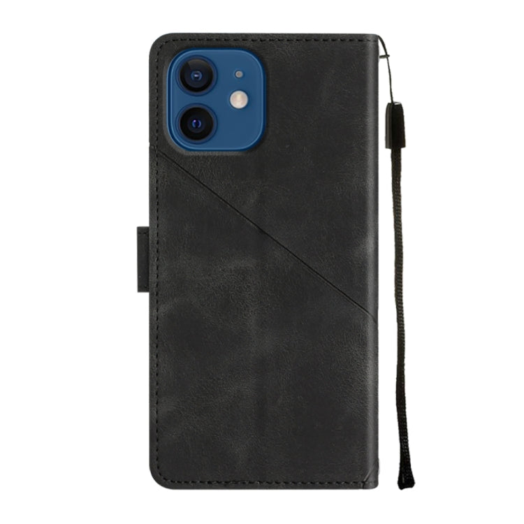 For iPhone 12 / 12 Pro Skin-feel Embossed Leather Phone Case