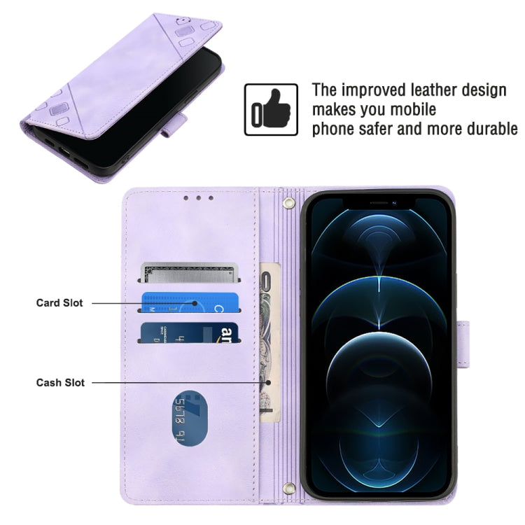 For iPhone 12 Pro Max Skin-feel Embossed Leather Phone Case