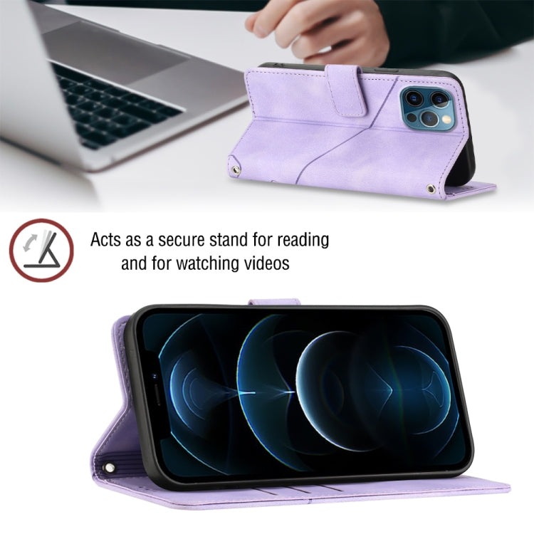 For iPhone 12 Pro Max Skin-feel Embossed Leather Phone Case