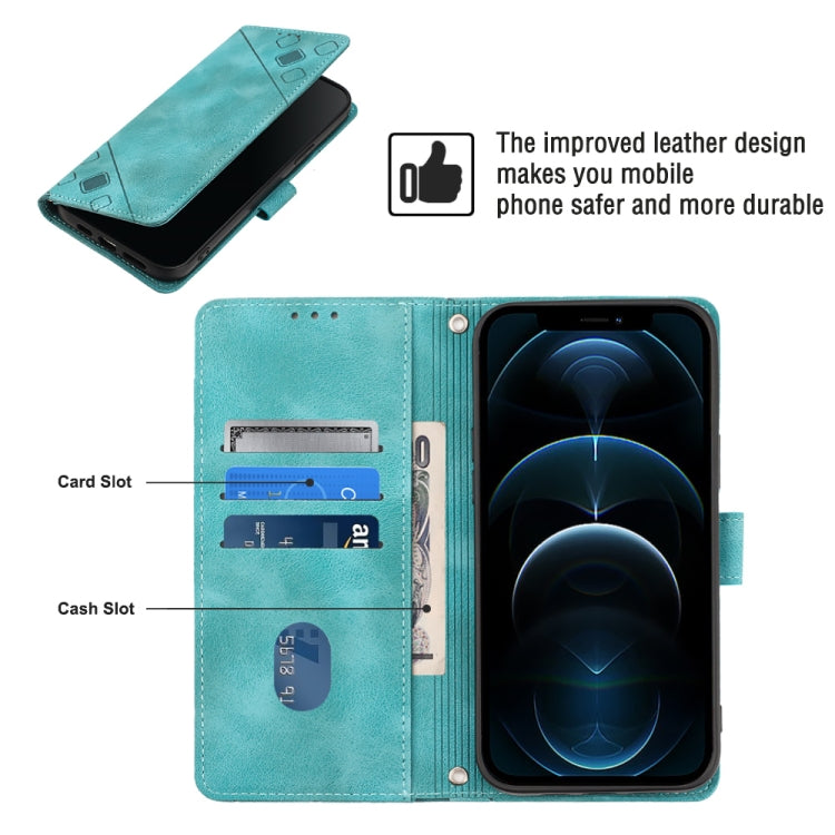 For iPhone 12 Pro Max Skin-feel Embossed Leather Phone Case