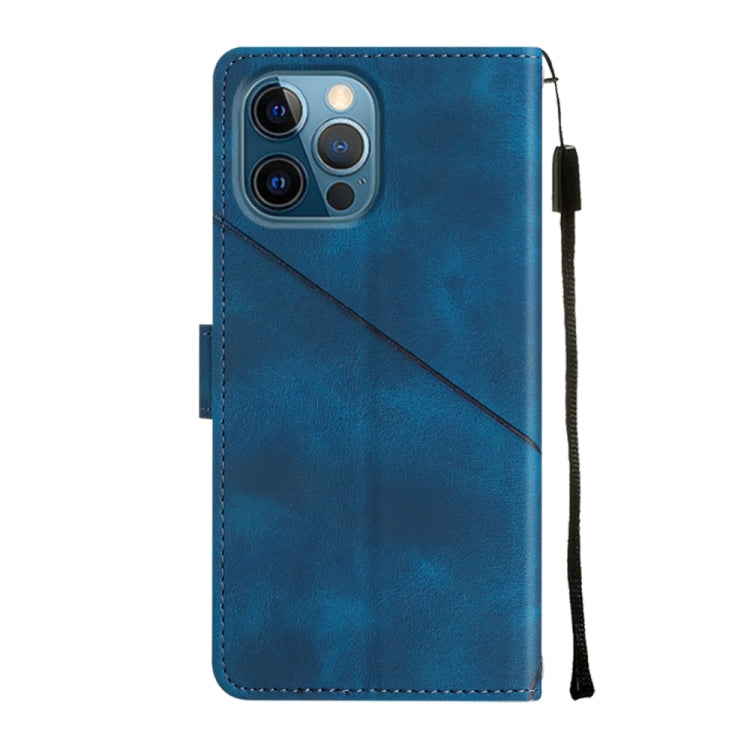 For iPhone 12 Pro Max Skin-feel Embossed Leather Phone Case