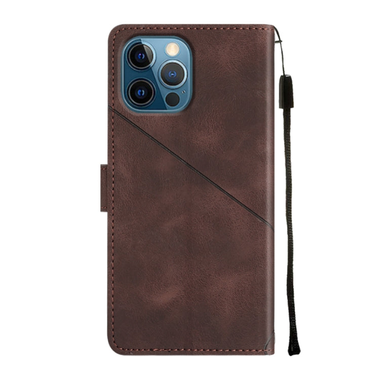 For iPhone 12 Pro Max Skin-feel Embossed Leather Phone Case