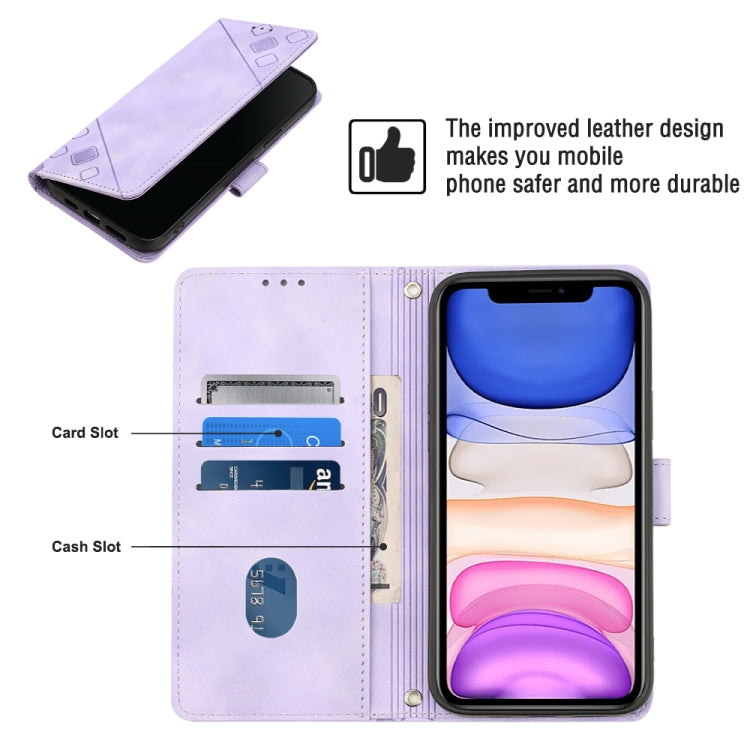 For iPhone 11 Skin-feel Embossed Leather Phone Case