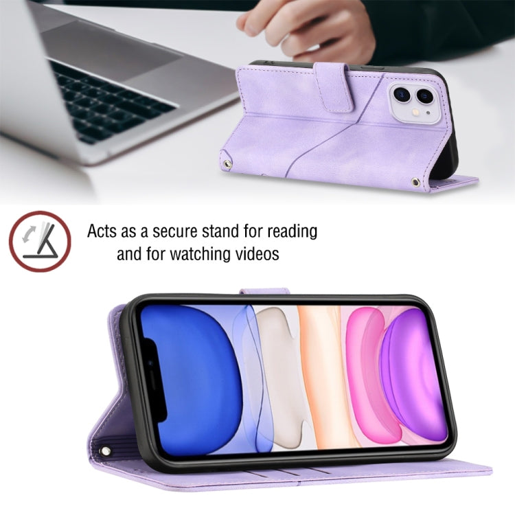 For iPhone 11 Skin-feel Embossed Leather Phone Case