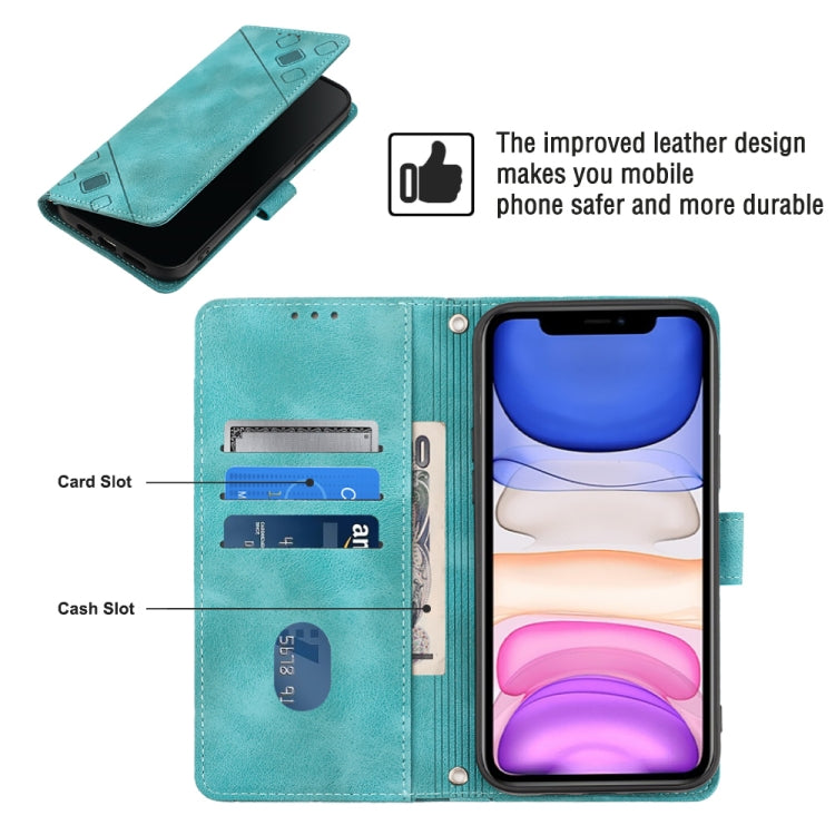 For iPhone 11 Skin-feel Embossed Leather Phone Case