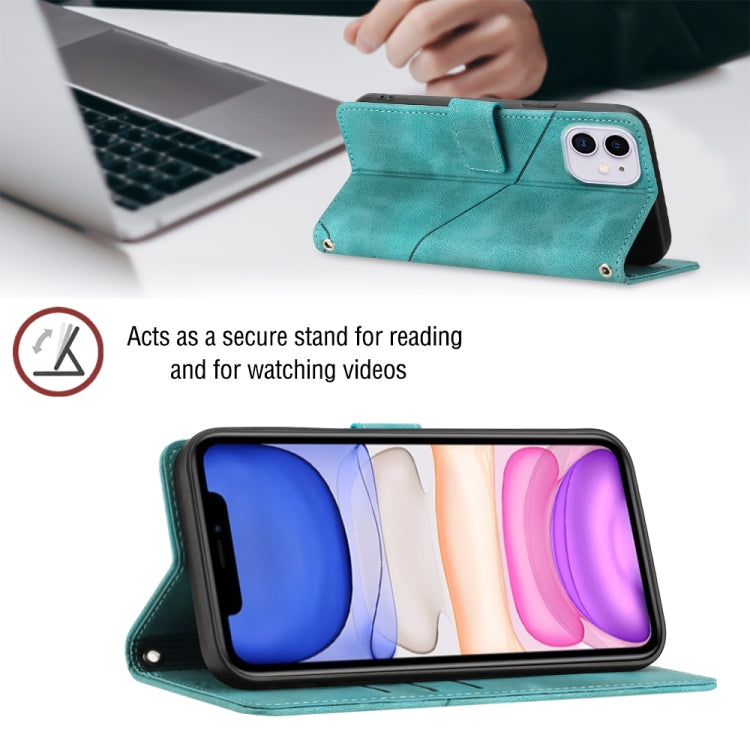 For iPhone 11 Skin-feel Embossed Leather Phone Case