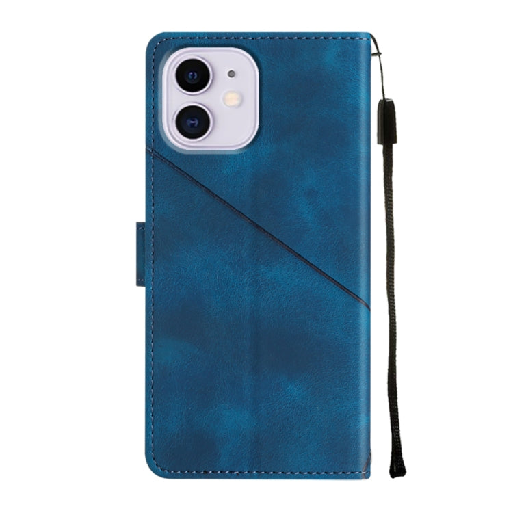 For iPhone 11 Skin-feel Embossed Leather Phone Case