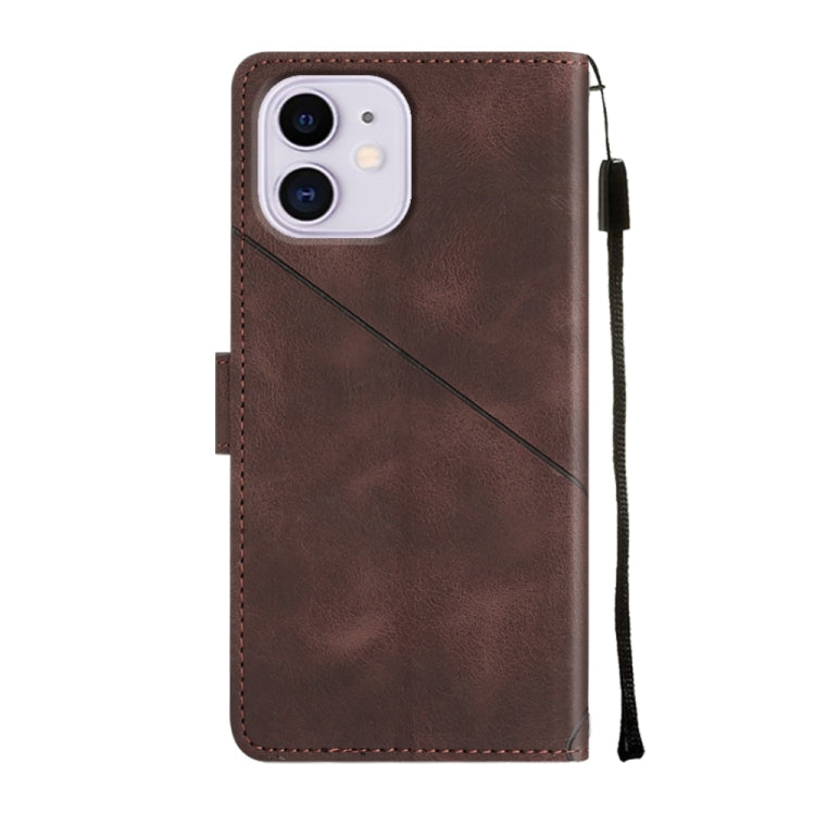 For iPhone 11 Skin-feel Embossed Leather Phone Case