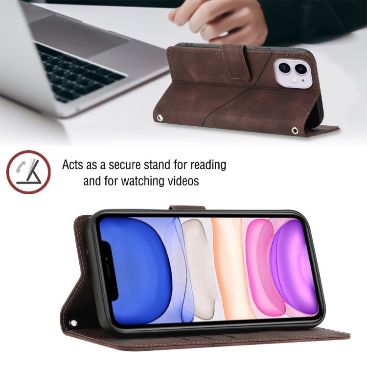 For iPhone 11 Skin-feel Embossed Leather Phone Case