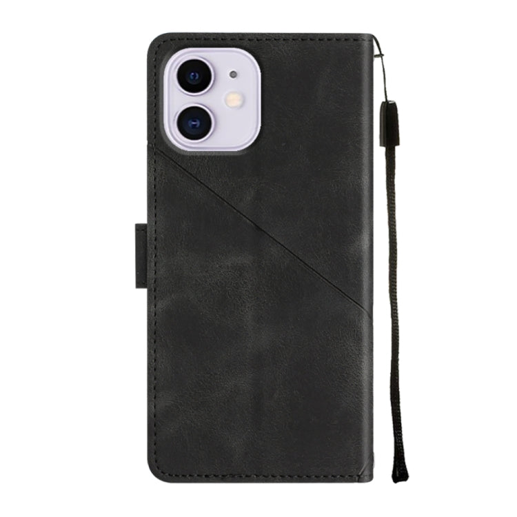 For iPhone 11 Skin-feel Embossed Leather Phone Case