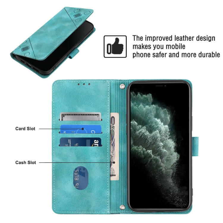 For iPhone 11 Pro Max Skin-feel Embossed Leather Phone Case